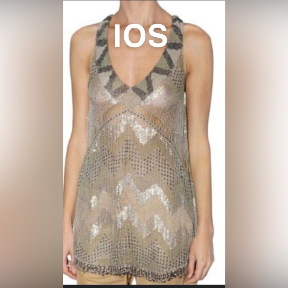 IOS bally beaded top